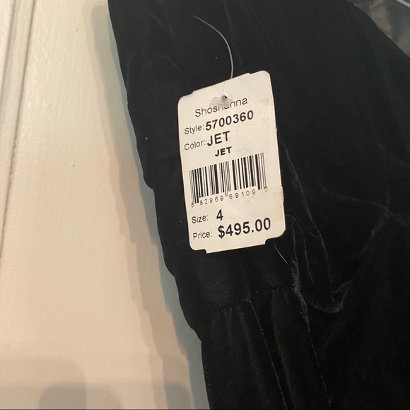 Shoshanna Roxford Black Strapless Velvet Midi Dress Size 4 Cocktail Evening - Picture 9 of 10